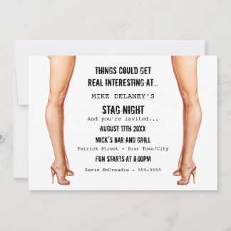 Invitaciones nocturnas Stag de Damas Legs