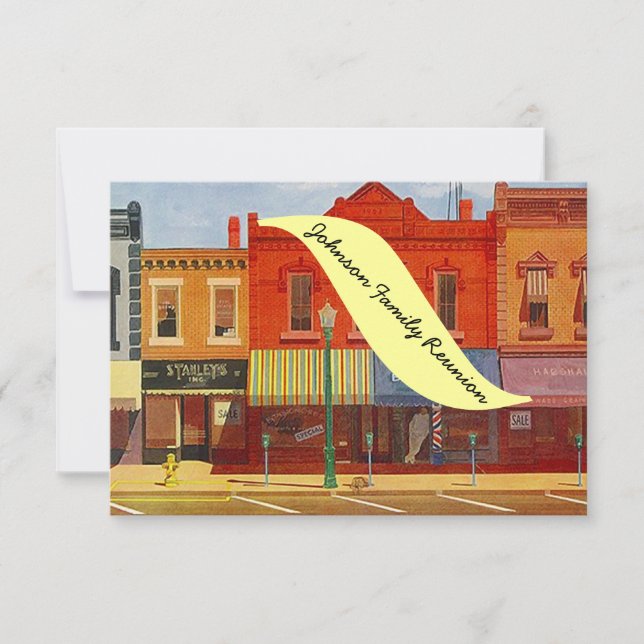 Invitaciones nostálgicas de la reunión de la calle (Anverso)