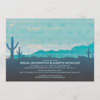 Invitaciones nupciales al sudoeste de la ducha
