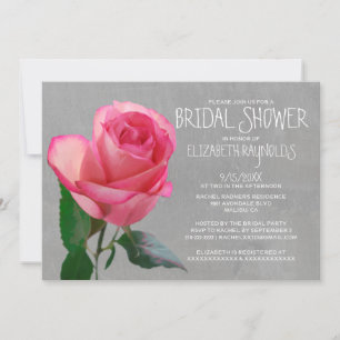 Invitaciones nupciales color de rosa de la ducha