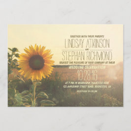 Invitaciones nupciales de girasol