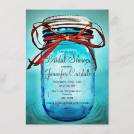 Invitaciones nupciales de la ducha de albañil del