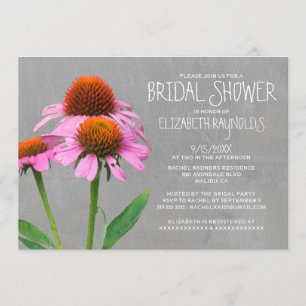 Invitaciones nupciales de la ducha de Coneflower