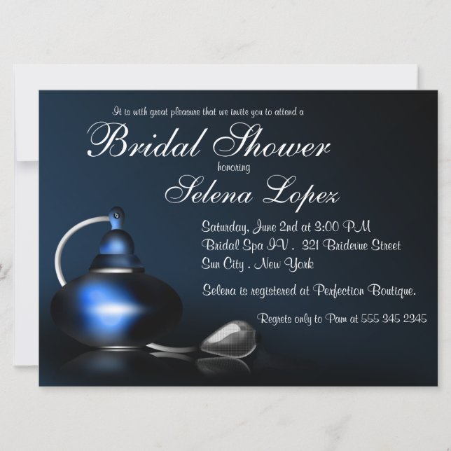 Invitaciones nupciales de la ducha de la botella (Anverso)