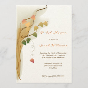Invitaciones nupciales de la ducha de la caída