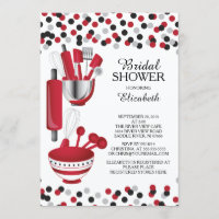 Invitaciones nupciales de la ducha de la cocina