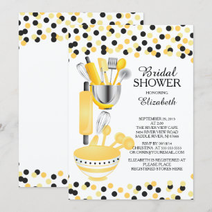 Invitaciones nupciales de la ducha de la cocina