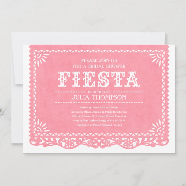 Invitaciones nupciales de la ducha de la fiesta (Anverso)