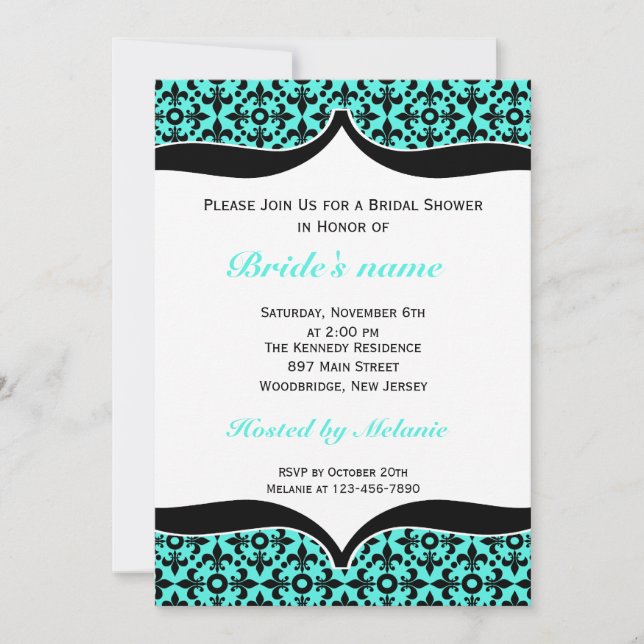 Invitaciones nupciales de la ducha de la flor de (Anverso)