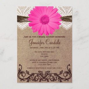 Invitaciones nupciales de la ducha de la margarita