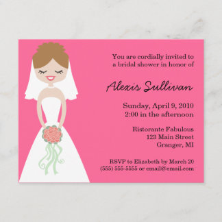 Invitaciones nupciales de la ducha de la novia