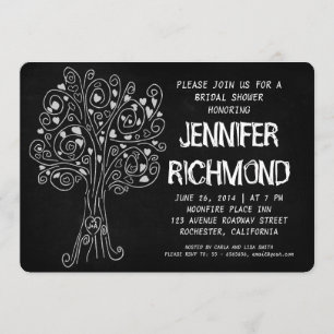 invitaciones nupciales de la ducha de la pizarra