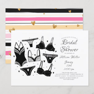 Invitaciones nupciales de la ducha de la ropa
