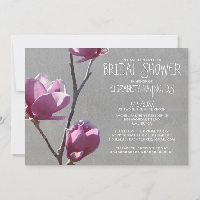 Invitaciones nupciales de la ducha de las (Anverso)