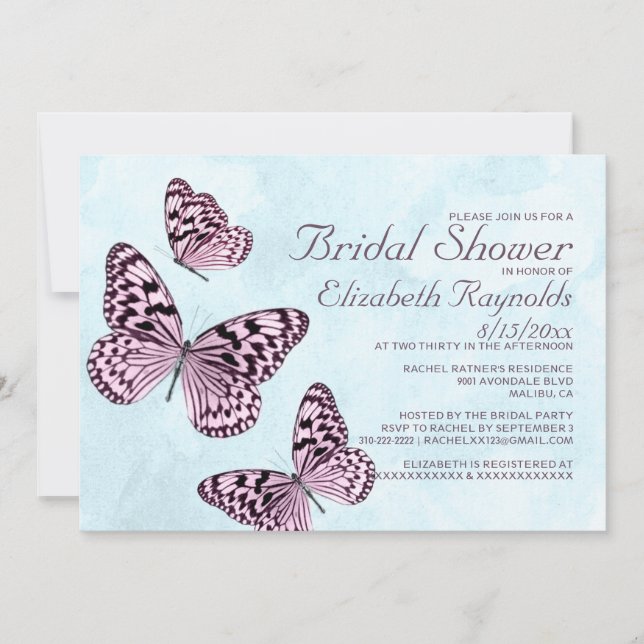 Invitaciones nupciales de la ducha de las (Anverso)