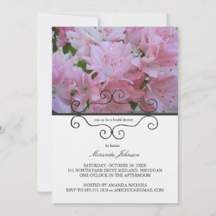 Invitaciones nupciales de la ducha de las azaleas