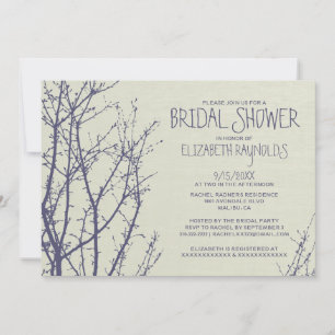Invitaciones nupciales de la ducha de las ramas de