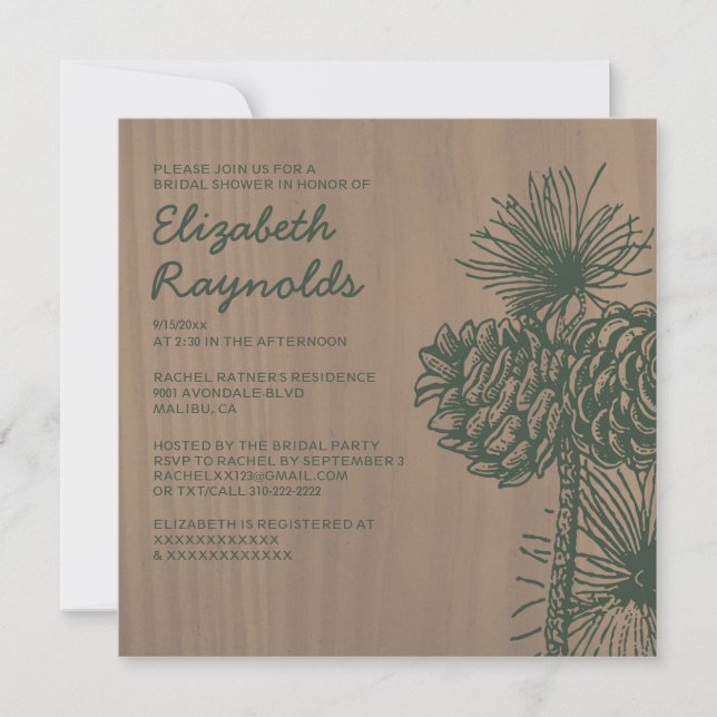 Invitaciones nupciales de la ducha de los conos (Anverso)