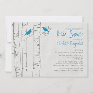 Invitaciones nupciales de la ducha de los pájaros