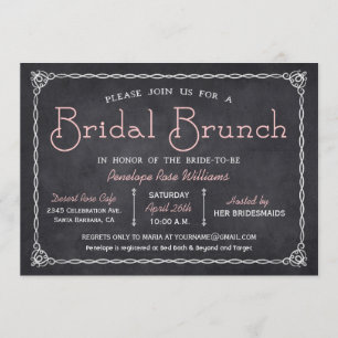 Invitaciones nupciales de la ducha del brunch