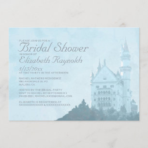 Invitaciones nupciales de la ducha del castillo