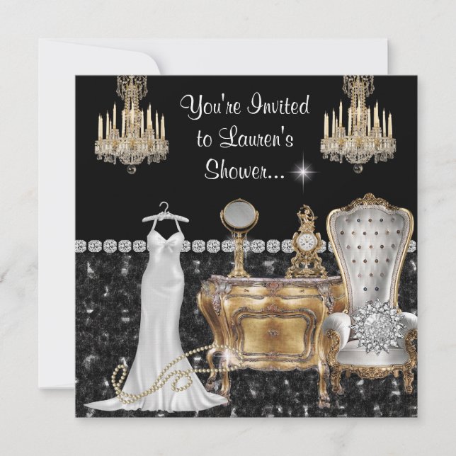 INVITACIONES nupciales de la ducha del ENCANTO de (Anverso)