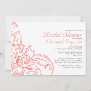 Invitaciones nupciales de la ducha del Flourish