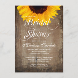 Invitaciones nupciales de la ducha del girasol