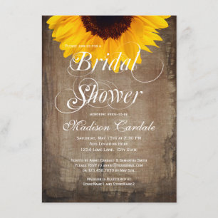 Invitaciones nupciales de la ducha del girasol