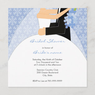 Invitaciones nupciales de la ducha del invierno