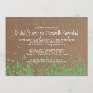 Invitaciones nupciales de la ducha del jardín