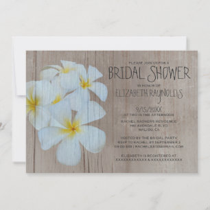 Invitaciones nupciales de la ducha del Plumeria