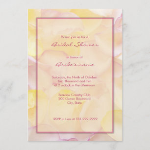 Invitaciones nupciales de la ducha del rosa y del