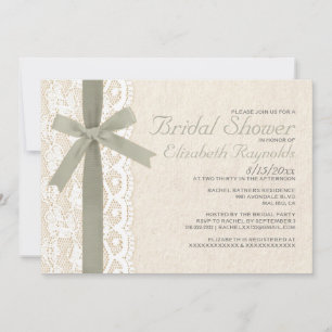 Invitaciones nupciales de marfil de la ducha del