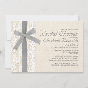 Invitaciones nupciales de plata de la ducha del