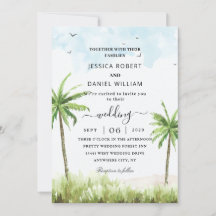 Invitaciones nupciales de Sea Island zazzle
