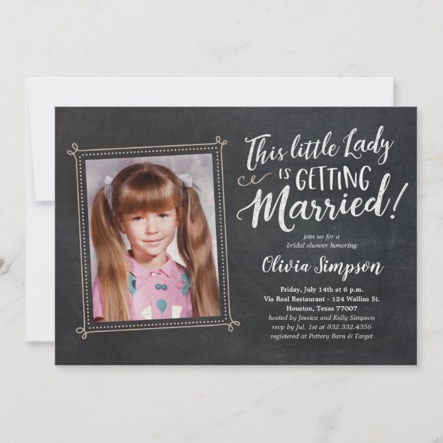 Invitaciones nupciales divertidas de la ducha de (Anverso)