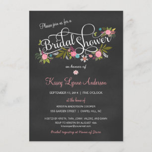 Invitaciones nupciales florales de la ducha de la