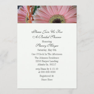 Invitaciones nupciales florales rosadas de la
