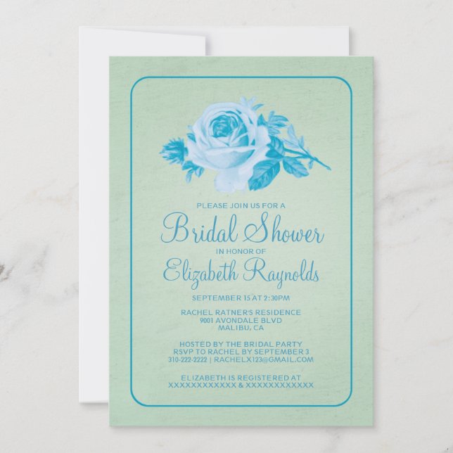Invitaciones nupciales florales rústicas de la (Anverso)