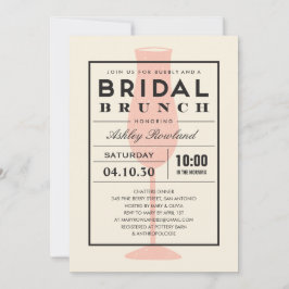 Invitaciones nupciales modernas del brunch