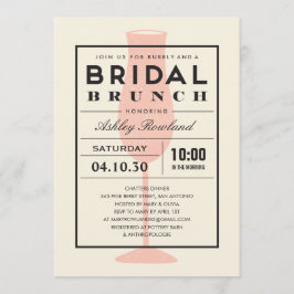 Invitaciones nupciales modernas del brunch