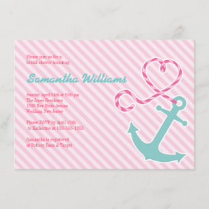 Invitaciones nupciales náuticas lindas de la ducha