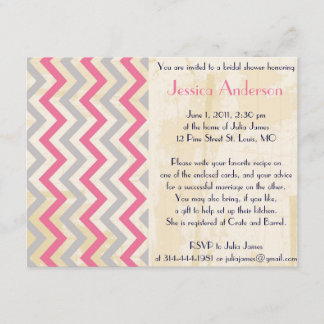 Invitaciones nupciales personalizadas de la ducha