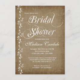 Invitaciones nupciales rústicas de la ducha de las