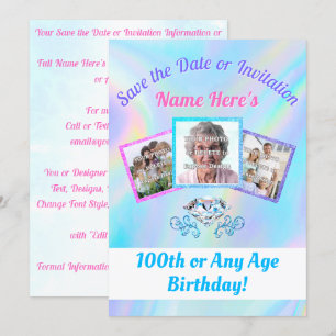 Invitaciones o 100 GUARDAR LA FECHA con 1 - 3 Foto