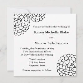 Invitaciones o Invitaciones de la boda de Black Sq