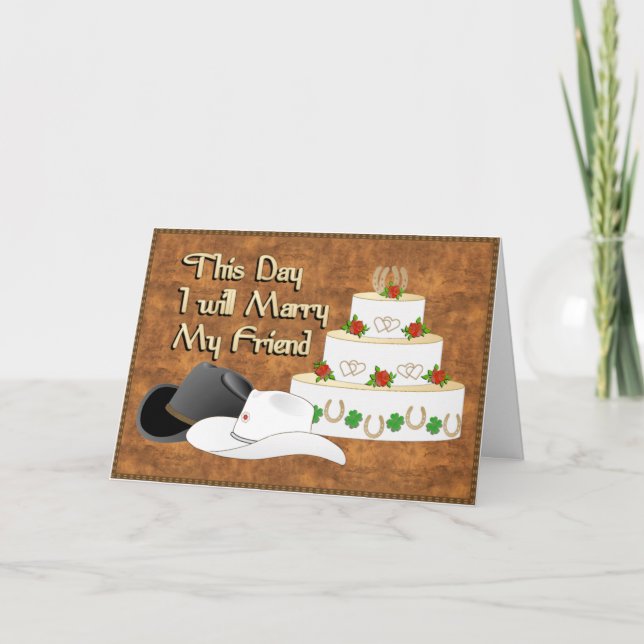 Invitaciones occidentales de la boda (Anverso)