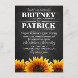 Invitaciones occidentales de la boda del girasol