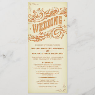 Invitaciones occidentales elegantes de la boda